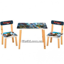 Детский столик 501-57 со стульчиками, Ниндзяго